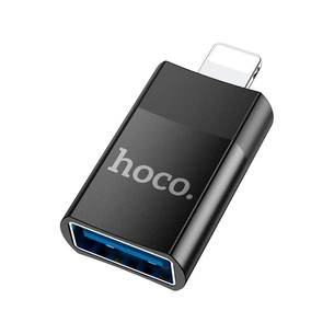 Перехідник UA17 Lightning M to USB F USB2.0 no data transfer Black HOCO (6931474761989) изображение 1