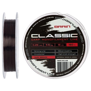 Волосінь Brain Classic Carp Line (dark brown) 150m 0.25mm 15lb 6.6kg (1858.80.89) зображення 1