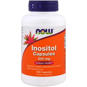 Вітамін Now Foods Інозитол (В8), Inositol, 500 мг, 100 вегетаріанських капсул (NOW-00475) зображення 1