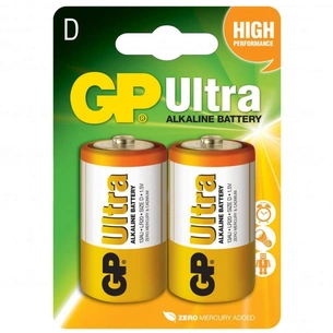 Батарейка Gp D GP Ultra LR20 * 2 (13AU-U2 / 4891199034442) зображення 1