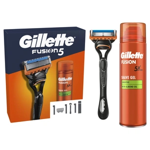 Набір косметики Gillette Fusion5 Станок для гоління чоловічий (бритва) з 1 змінним картриджем + Гель для гоління 200 мл (8700216534048) зображення 1