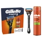 Набір косметики Gillette Fusion5 Станок для гоління чоловічий (бритва) з 1 змінним картриджем + Гель для гоління 200 мл (8700216534048) - уменьшенное изображение 1