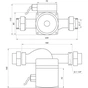 Циркуляційний насос Optima OP25-40-180, G 1 1/4", 10 бар, 180мм, 71Вт, 230В (8120) - зменшене зображення 6