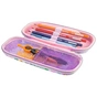 Пенал Cool For School з віконцем 1 відділення з органайзером фіолетовий (QT-5751-Purple) - зменшене зображення 2