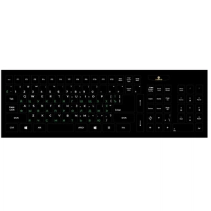 Наклейка на клавіатуру XoKo 109 keys UA/rus green, Latin white (XK-KB-STCK-BG) зображення 1