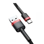 Дата кабель USB 2.0 AM to USB-C 1.0m Cafule 3A red+black Baseus (CATKLF-B91) - зменшене зображення 2
