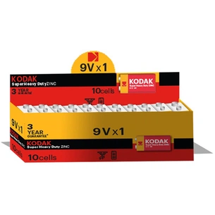 Батарейка Kodak Extra Heavy Duty 6F22 1шт, коробка зображення 1
