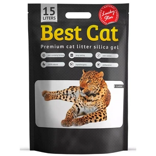 Наповнювач для туалету Best Cat White Силікагелевий 15 л (4820281500473) изображение 1