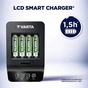 Зарядний пристрій для акумуляторів Varta LCD Smart Plus CHARGER +4*AA 2100 mAh (57684101441) - уменьшенное изображение 5