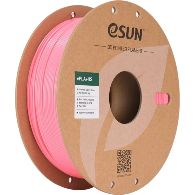 Пластик для 3D-принтера eSUN ePLA+HS, 1,75мм, 1кг, pink (EPLA+HS-P175P1) - зображення 1