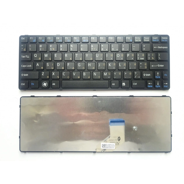 Клавіатура ноутбука Sony SVE11 (E11 Series) чорна з чорною рамкою RU (A43569) - изображение 1