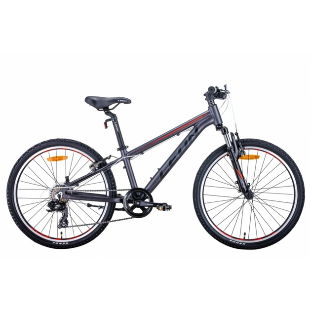 Велосипед Leon 24" JUNIOR AM рама-12" 2021 Anthracite/Red (OPS-LN-24-067) - изображение 1