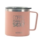 Поїльник-непроливайка Kite Coffee makes me sexy термокружка 400 мл, пудра (K22-379-03-2) - зменшене зображення 1