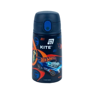 Поильник-непроливайка Kite Hot Wheels термос з трубочкою 400 мл (HW25-1261) изображение 1