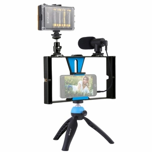 Набір блогера Puluz 4in1 (light, mount, phone holder, microphone) (PKT3023) picture 1