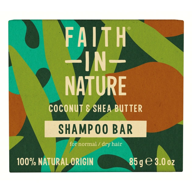 Твердий шампунь Faith in Nature Натуральний З кокосом та ши 85 г (708002306204) - зображення 1
