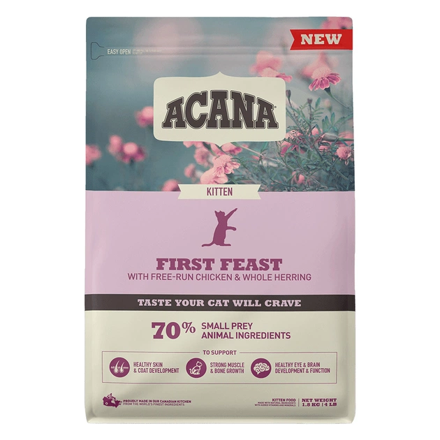 Сухой корм для кошек ACANA First Feast для котят 1.8 кг (0064992714307) - изображение 1