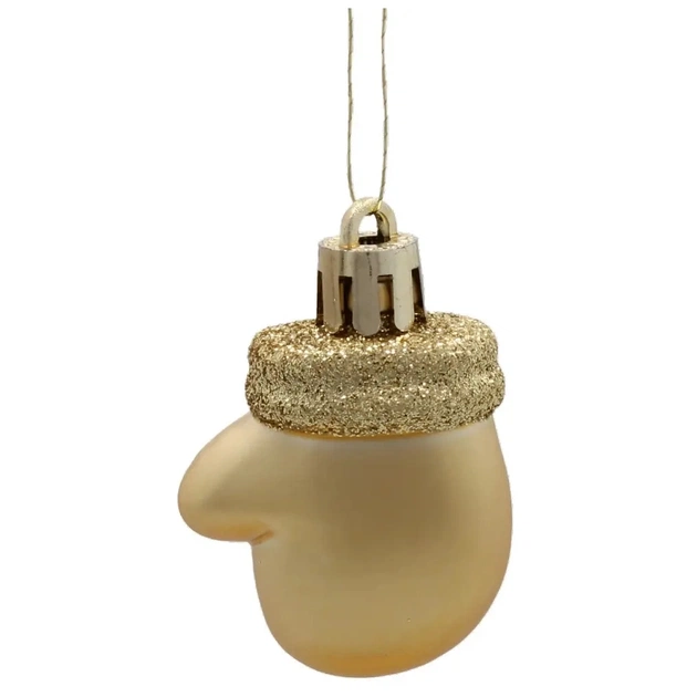 Ялинкова іграшка Chomik пластикові прикраси мікс, 24 шт, срібний, шампань (5900779897205) - picture 4