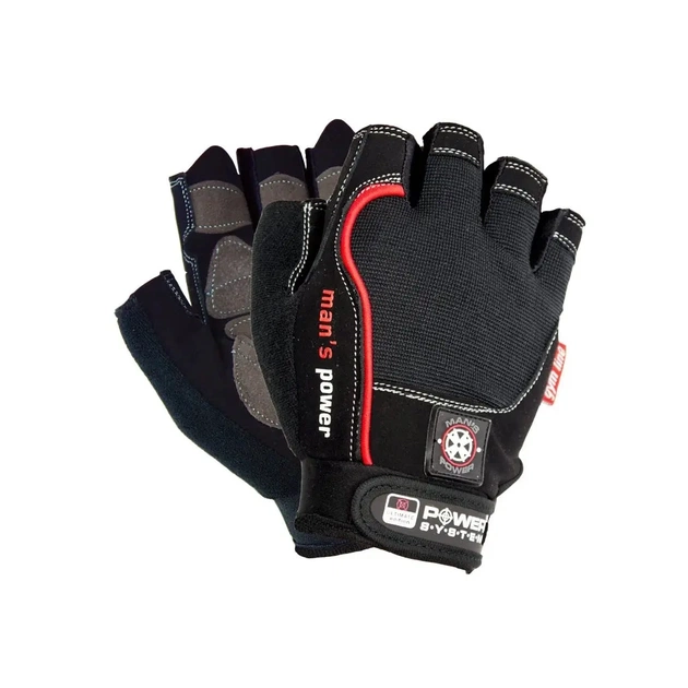 Рукавички для фітнесу Power System Mans Power PS-2580 Black M (PS-2580_M_Black) - изображение 1