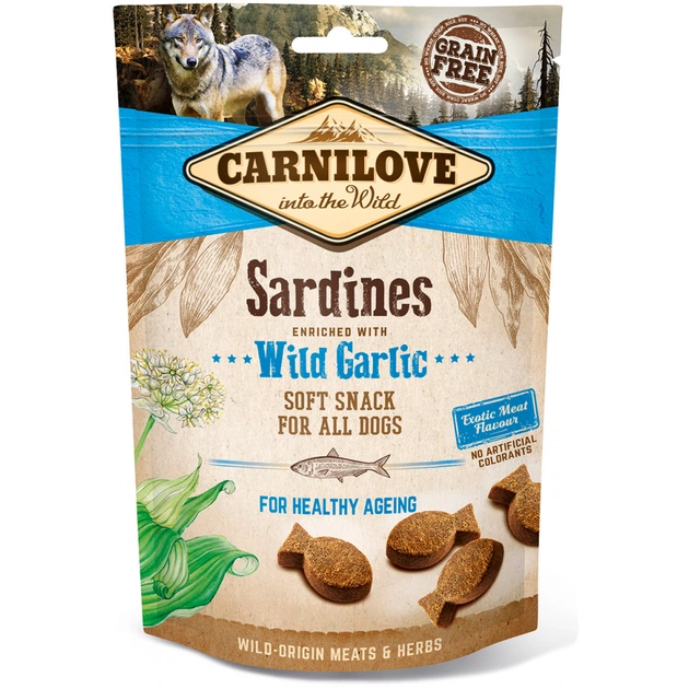 Ласощі для собак Carnilove Semi Moist зі сардиною і черемшею 200 г (8595602528899) - зображення 1
