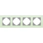 Рамка Videx BINERA зелене скло 4 поста (VF-BNFRG4H-GR) - зменшене зображення 2