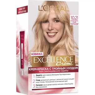 Фарба для волосся L'Oreal Paris Excellence 10.21 Світло-світло русявий перламутровий (3600523781225) зображення 1