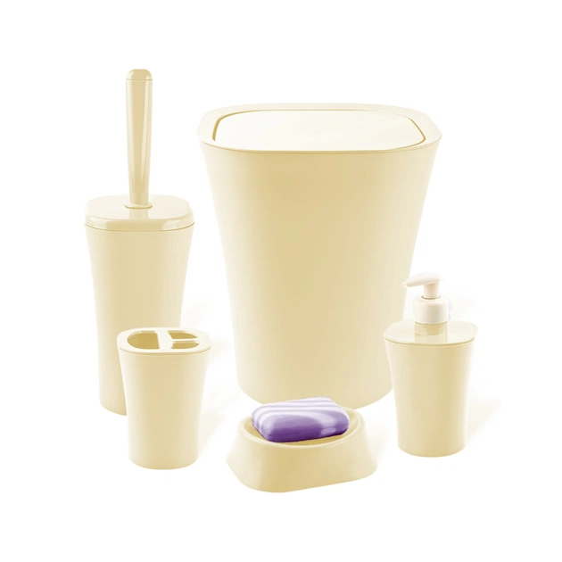 Набір для ванної кімнати Planet Household Papillon 5 предметів кремовий (6886) - picture 1