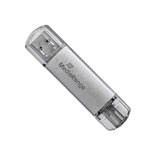 USB флеш накопичувач Mediarange 128GB Silver USB 3.0 / Type-C (MR938) зображення 1
