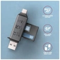 Считыватель флеш-карт AXAGON USB-C + USB-A to SD/microSD 5Gbps gray (CRE-DAC) - уменьшенное изображение 3