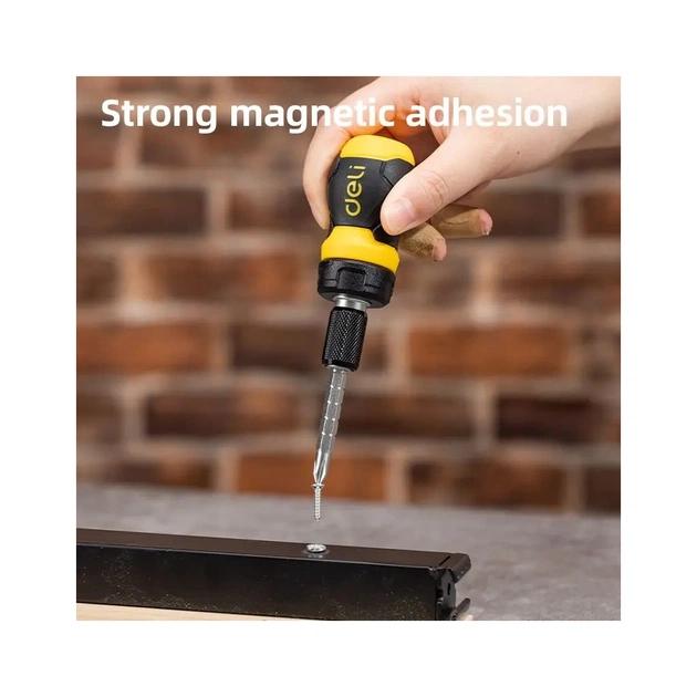 Викрутка Deli PH2 + SL6 з тріскачкою (EDL626010) - picture 5