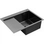 Мийка кухонна Kroner Schwarze-6350RHMPVD (CV031323) - зменшене зображення 3