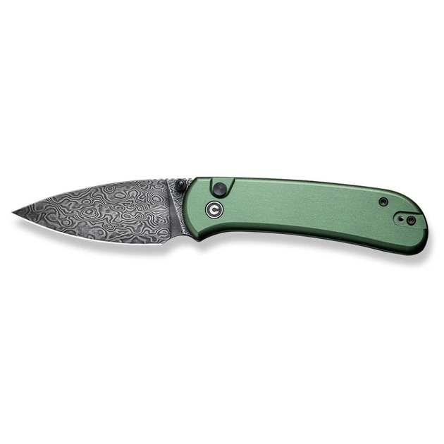 Ніж Civivi Qubit, Green Aluminum, Damascus (C22030E-DS1) - зображення 1