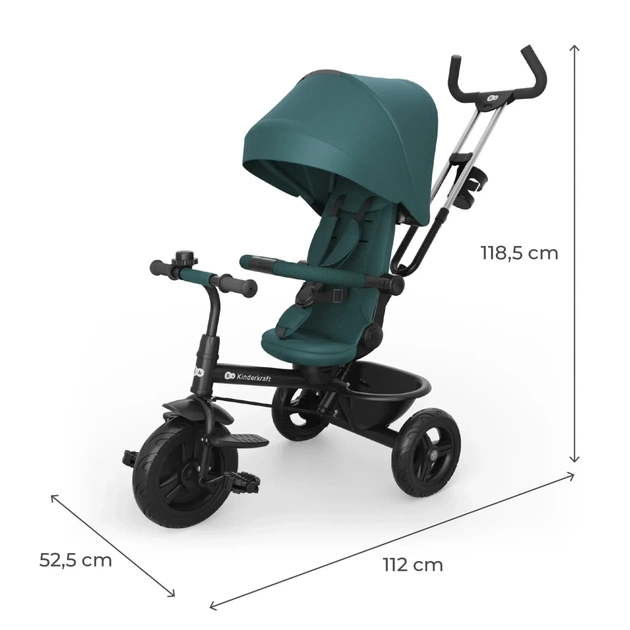 Дитячий велосипед Kinderkraft Aston 2 Plus Green (KRASTO02GREPL00) (5902533929917) - зображення 12