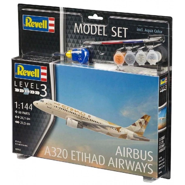 Збірна модель Revell Пасажирський літак Airbus A320 1:144 (4009803639680) - изображение 1