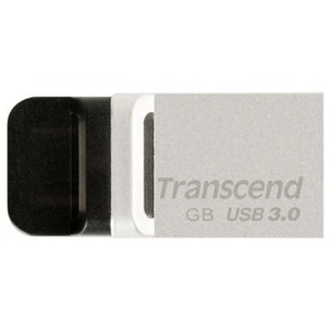 USB флеш накопичувач Transcend 64GB JetFlash OTG 880 Metal Silver USB 3.0 (TS64GJF880S) зображення 1
