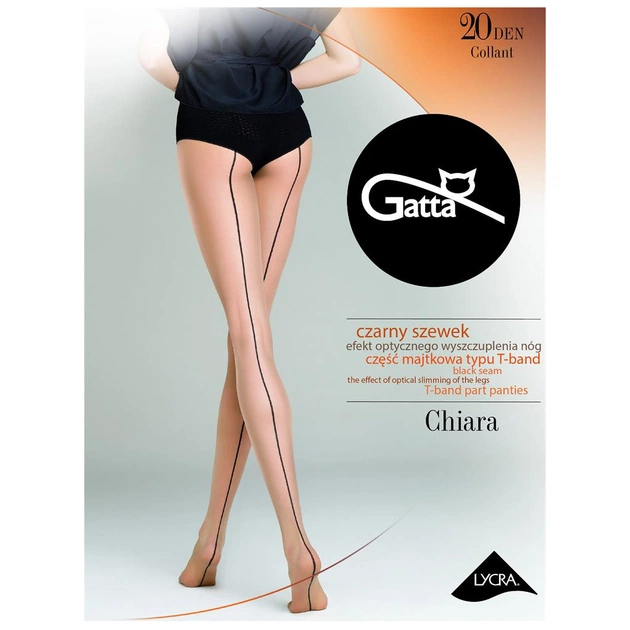 Колготи Gatta Chiara 20 Den Nero - 2 (5900042056308) - зображення 1