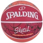 М'яч баскетбольний Spalding Sketch Drible червоний, білий Уні 7 84381Z (689344406145) - зменшене зображення 1