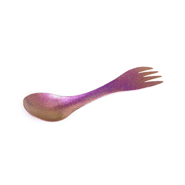 Ложка-виделка туристична TiTo Titanium 2 в 1 Pink (SPK2B1-RS) - изображение 1