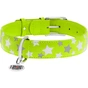 Нашийник для тварин WAUDOG Glamour з QR паспортом "Зірочка" L Ш 35 мм Д 46-60 см салатовий (35885) - зменшене зображення 3