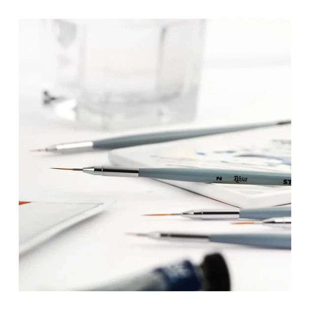 Пензлик для малювання Rosa Синтетика кругла, лайнер, STREAM 123/7, № 1 (4823098516996) - picture 5