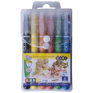 Пастель ZiBi Baby line масляна шовкова з акварельним ефектом, 6 кольорів (ZB.2495) изображение 1