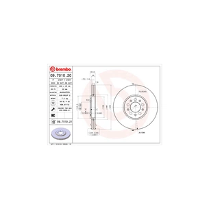 Гальмівний диск Brembo 09.7010.21 зображення 1