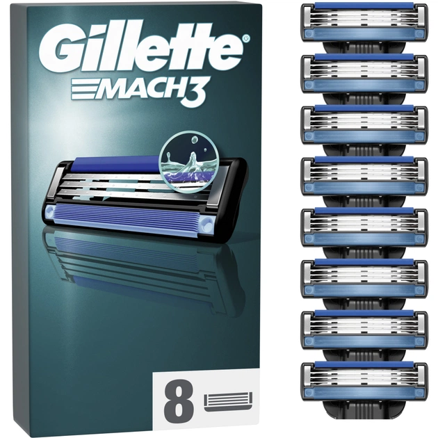 Змінні касети Gillette Mach3 8 шт. (3014260239640/8700216066556) - picture 1