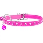 Нашийник для тварин WAUDOG GLAMOUR з резинкою і стразами для кішок (рожевий) (32547) - зменшене зображення 2