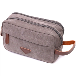 Сумка Vintage На два відділення з текстилю Сіра (22230) зображення 1