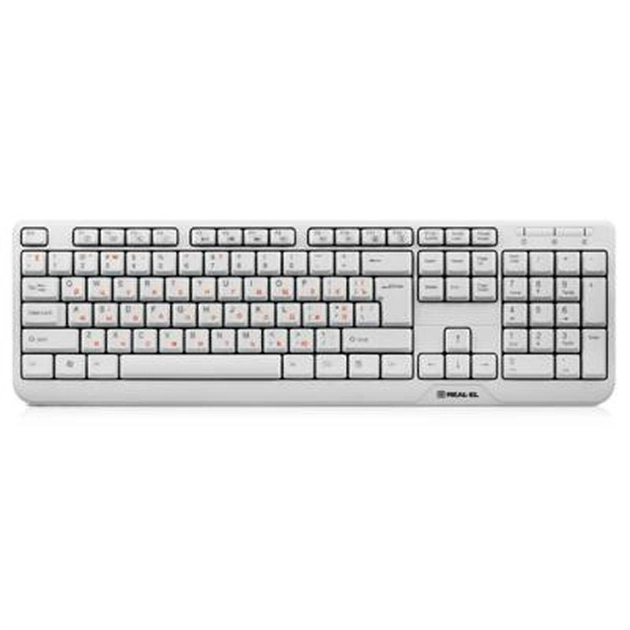 Клавіатура REAL-EL 500 Standard, USB, white - изображение 1