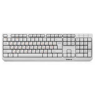 Клавіатура REAL-EL 500 Standard, USB, white зображення 1