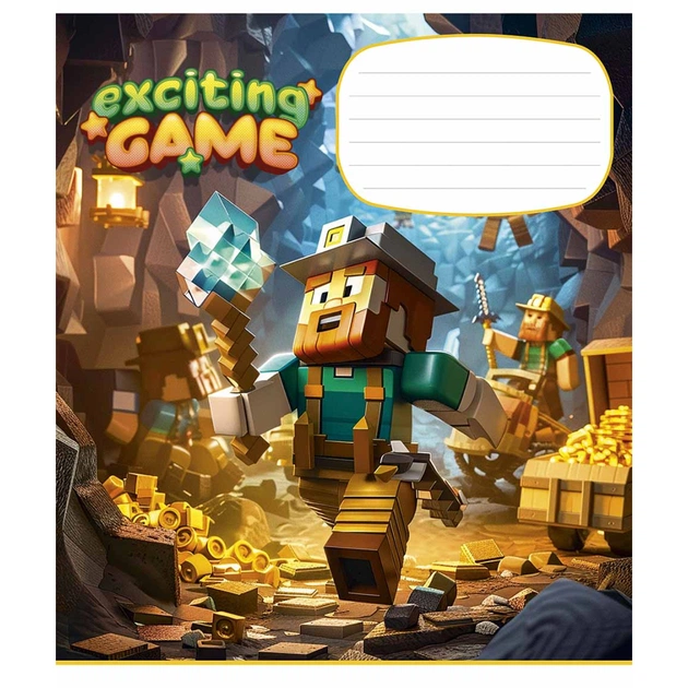 Тетрадь Школярик Exciting game 12 листов клетка (012-3438K) - изображение 1