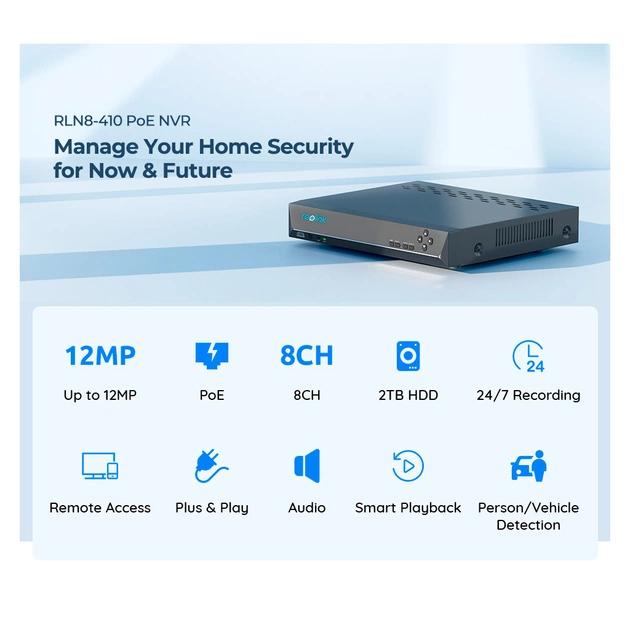 Реєстратор для відеоспостереження Reolink NVS8 без HDD (RLN8-410 без HDD) - picture 7