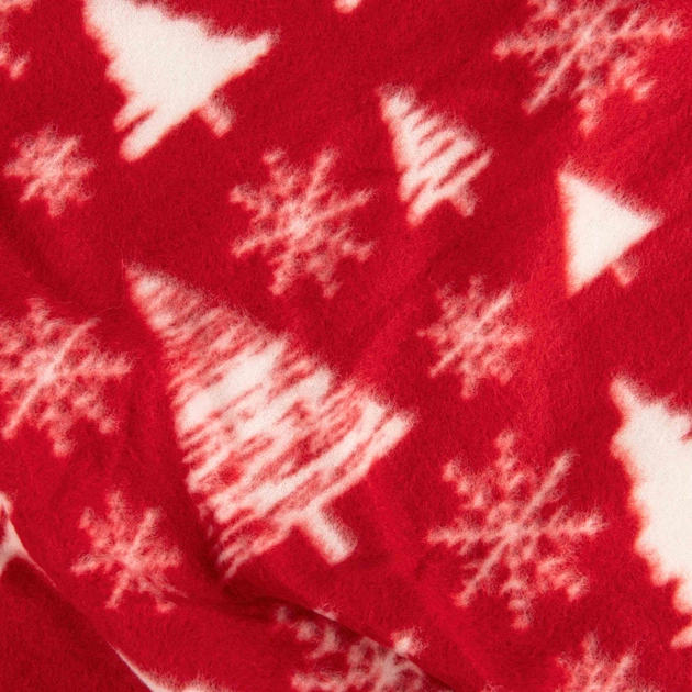 Плед Ardesto Christmas Fleece 130x160см, 100% поліестер, засніжені ялинки (ART0715PB) - picture 3